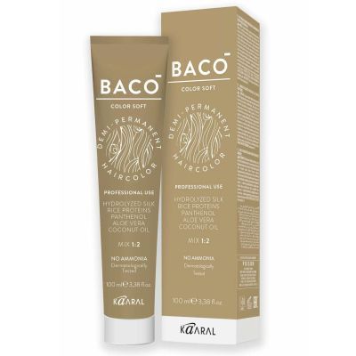 Краска для волос KARAAL BACO SOFT средний коричневый пепельный натуральный 4.10, 100 мл
